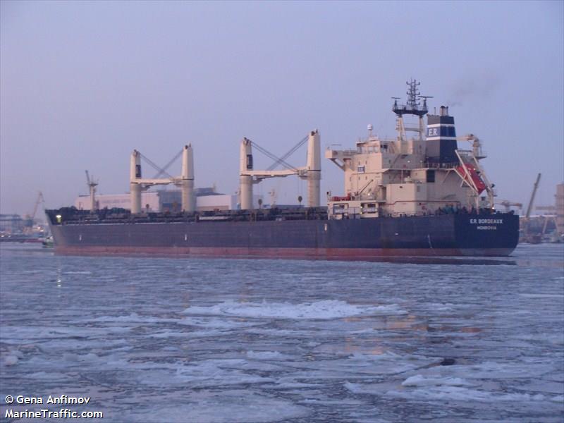 e.r.bordeaux (Bulk Carrier) - IMO 9483229, MMSI 636092152, Call Sign A8XQ7 under the flag of Liberia