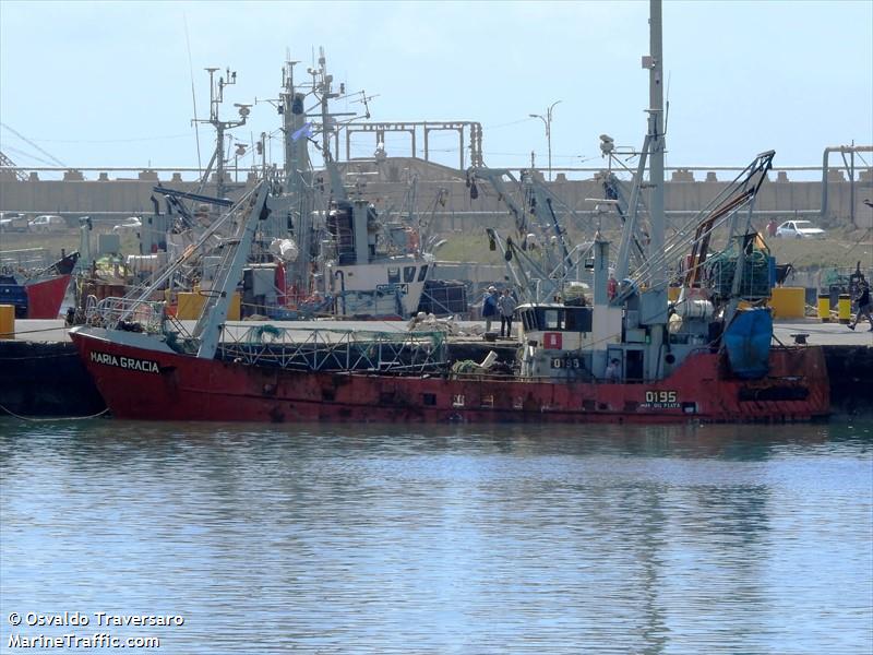 maria gracia (Fishing vessel) - IMO 8576330, MMSI 701000725, Call Sign LW 9802 under the flag of Argentina