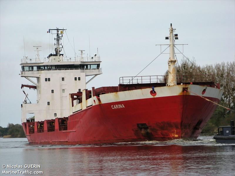 carina (Container Ship) - IMO 8908545, MMSI 325974000, Call Sign J7AF4 under the flag of Dominica