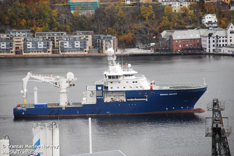 mermaid endurer (Offshore Support Vessel) - IMO 9484778, MMSI 356019000, Call Sign 3FDM3 under the flag of Panama