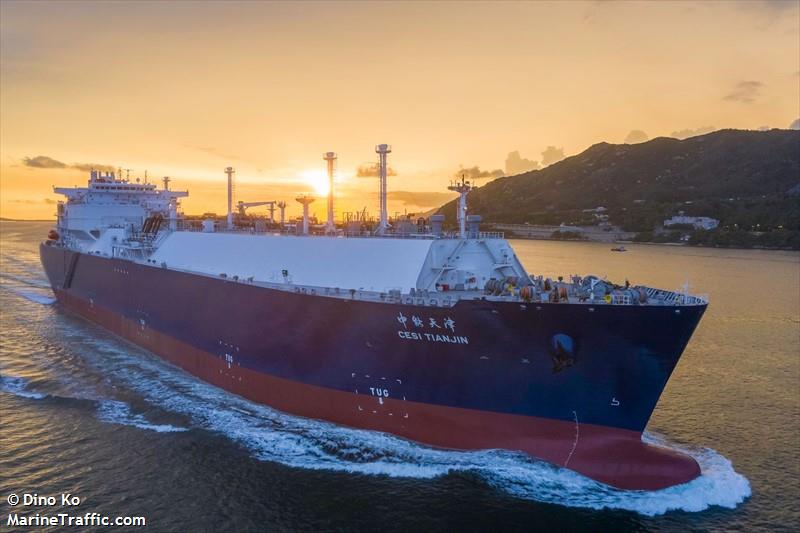cesi tianjin (LNG Tanker) - IMO 9694749, MMSI 477010900, Call Sign VRPI5 under the flag of Hong Kong