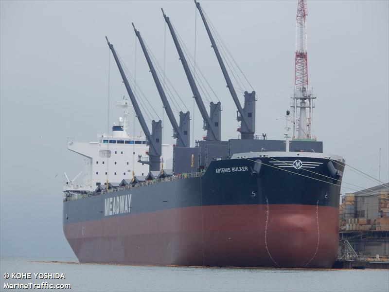 artemis bulker (Bulk Carrier) - IMO 9860673, MMSI 538008750, Call Sign V7A2720 under the flag of Marshall Islands