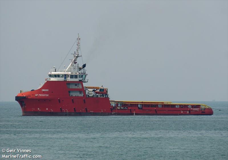 mp prosper (Offshore Tug/Supply Ship) - IMO 9796248, MMSI 565728000, Call Sign 9V3823 under the flag of Singapore