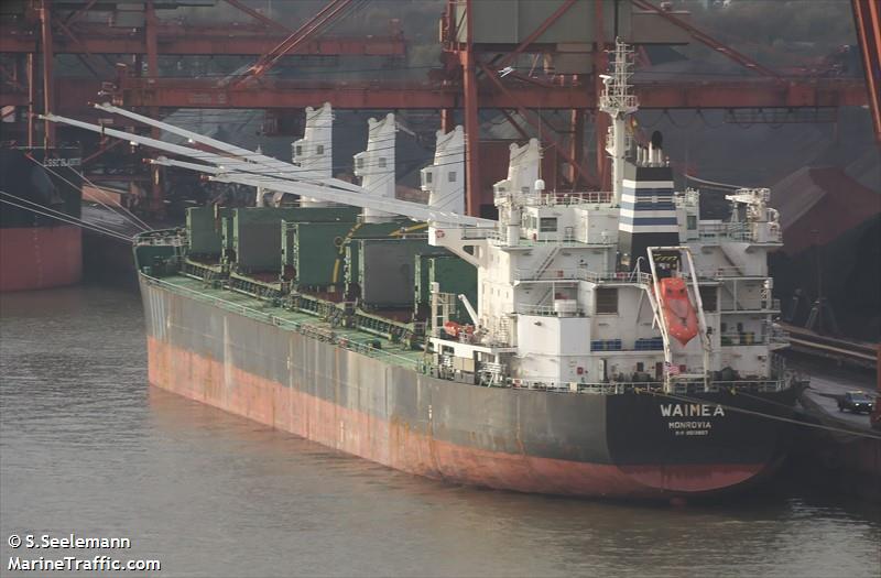 waimea (Bulk Carrier) - IMO 9513907, MMSI 636017496, Call Sign D5LG3 under the flag of Liberia