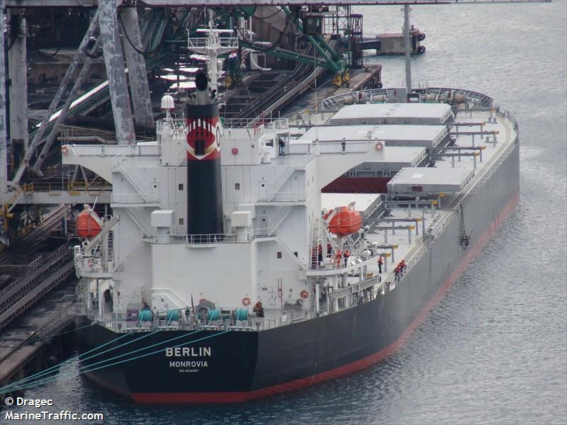 berlin (Bulk Carrier) - IMO 9516387, MMSI 636091656, Call Sign A8RG2 under the flag of Liberia