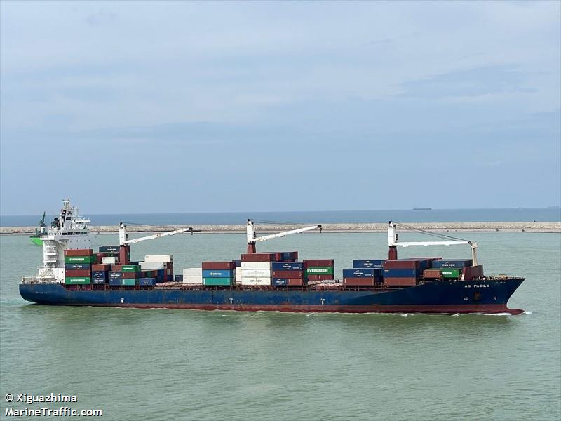 as paola (Container Ship) - IMO 9312418, MMSI 636092860, Call Sign D5RA4 under the flag of Liberia