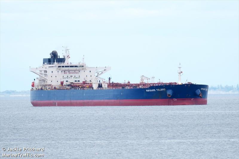 navigare tolero (Crude Oil Tanker) - IMO 9410973, MMSI 219163000, Call Sign OYOC2 under the flag of Denmark