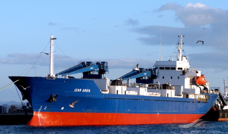 izar argia (Refrigerated Cargo Ship) - IMO 8817801, MMSI 224434000, Call Sign EHCB under the flag of Spain