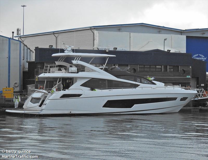 sunseeker test (Pleasure craft) - IMO , MMSI 235077144, Call Sign 0001 under the flag of United Kingdom (UK)