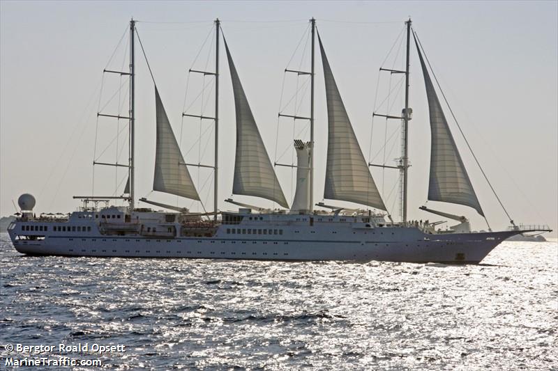 wind star (Passenger (Cruise) Ship) - IMO 8420878, MMSI 309163000, Call Sign C6CA9 under the flag of Bahamas