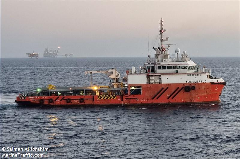 aos emerald (Offshore Tug/Supply Ship) - IMO 9818474, MMSI 374528000, Call Sign 3EKN6 under the flag of Panama