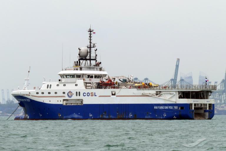hai yang shi you 760 (Research Vessel) - IMO 9778167, MMSI 413305460, Call Sign BSEZ under the flag of China