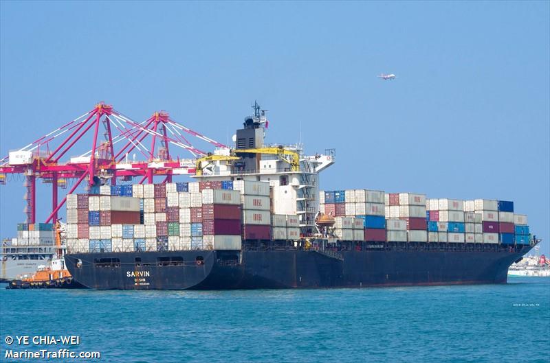 sarvin (Container Ship) - IMO 9209348, MMSI 422031800 under the flag of Iran