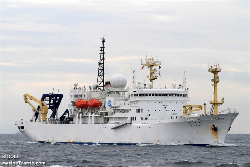 mirai (Research Vessel) - IMO 6919423, MMSI 431939000, Call Sign JNSR under the flag of Japan