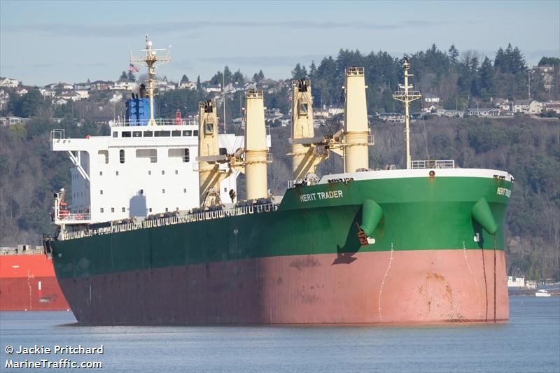 merit trader (Bulk Carrier) - IMO 9700586, MMSI 477148300, Call Sign VRRH8 under the flag of Hong Kong