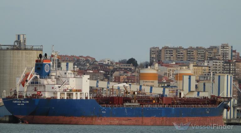 fairchem falcon (Chemical/Oil Products Tanker) - IMO 9799642, MMSI 477184300, Call Sign VRRI3 under the flag of Hong Kong