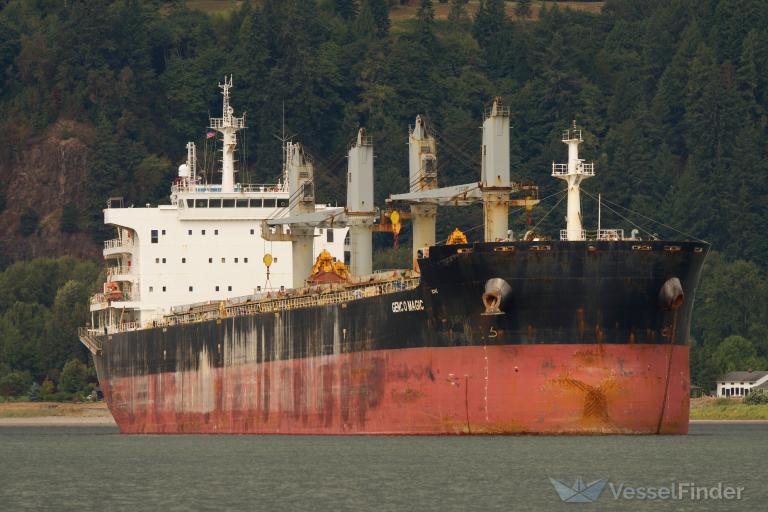 genco magic (Bulk Carrier) - IMO 9707364, MMSI 538005594, Call Sign V7FH3 under the flag of Marshall Islands