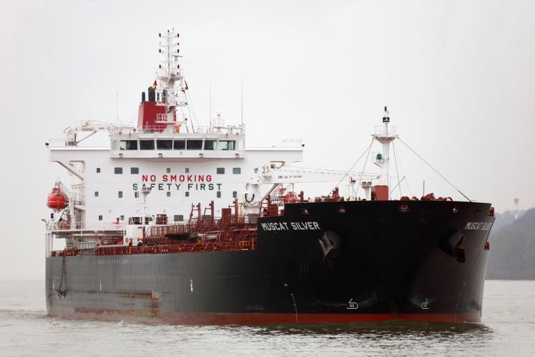 muscat silver (Chemical/Oil Products Tanker) - IMO 9718741, MMSI 538006488, Call Sign V7NQ7 under the flag of Marshall Islands