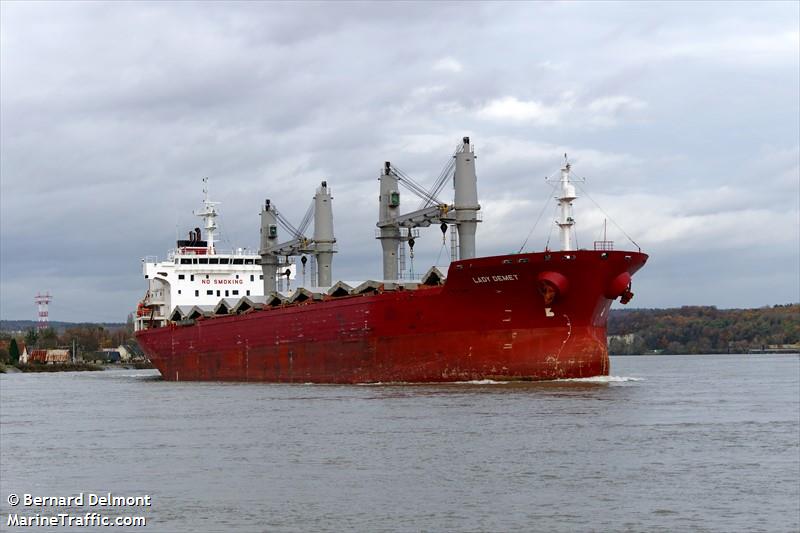 lady demet (Bulk Carrier) - IMO 9625592, MMSI 538006903, Call Sign V7KX9 under the flag of Marshall Islands