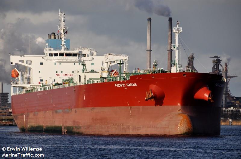 pacific sarah (Chemical/Oil Products Tanker) - IMO 9772034, MMSI 538007361, Call Sign V7DH2 under the flag of Marshall Islands