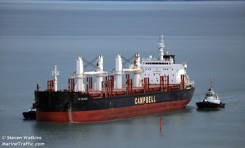 cs celeste (Bulk Carrier) - IMO 9670418, MMSI 538007899, Call Sign V7QI3 under the flag of Marshall Islands