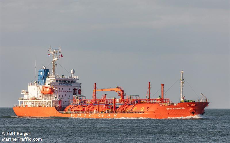 epic cordova (LPG Tanker) - IMO 9392042, MMSI 566142000, Call Sign 9V9161 under the flag of Singapore