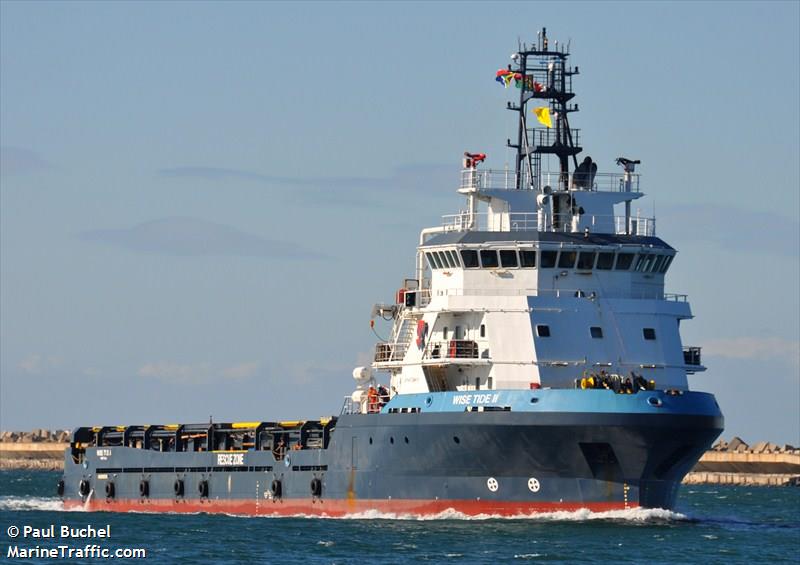 wise tide ii (Offshore Tug/Supply Ship) - IMO 9555278, MMSI 576164000, Call Sign YJVT2 under the flag of Vanuatu