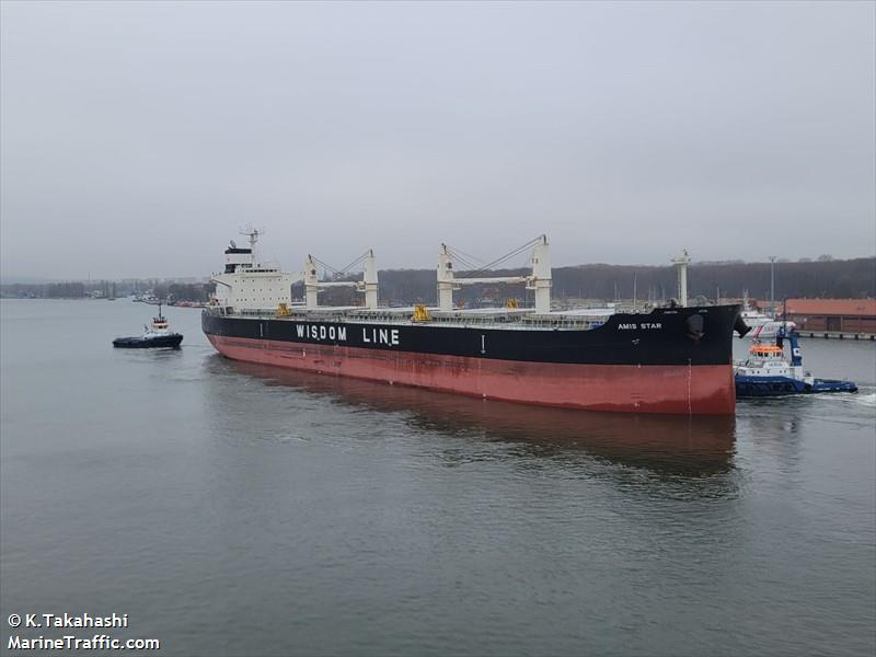 amis star (Bulk Carrier) - IMO 9865350, MMSI 636019537, Call Sign D5UY4 under the flag of Liberia