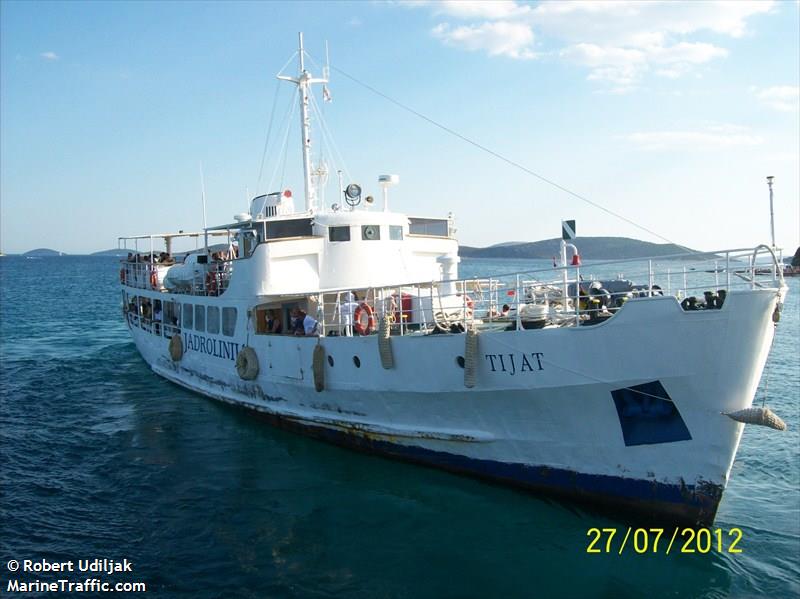 tijat (Passenger/General Cargo Ship) - IMO 5261350, MMSI 238115540, Call Sign 9A2167 under the flag of Croatia