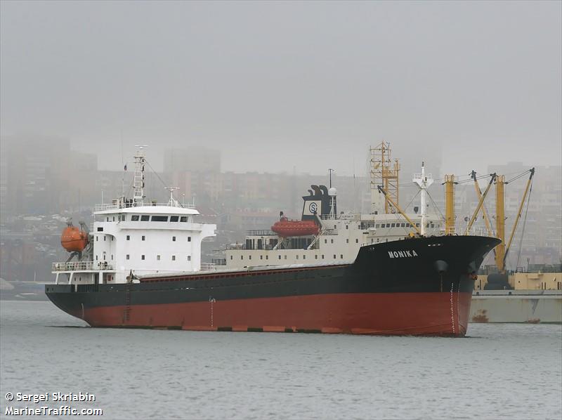 monika (General Cargo Ship) - IMO 8525446, MMSI 312723000, Call Sign V3DT3 under the flag of Belize