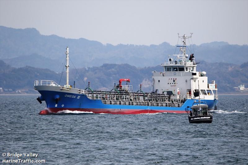 omega3 (Chemical Tanker) - IMO 9809291, MMSI 431009801, Call Sign JD4219 under the flag of Japan