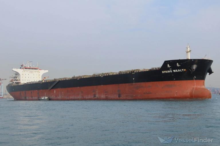 spring wealth (Bulk Carrier) - IMO 9603518, MMSI 477346200, Call Sign VRJE9 under the flag of Hong Kong