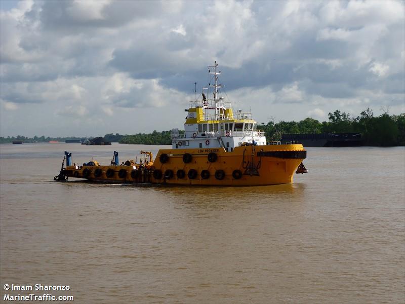 dsv lsm provider (Offshore Support Vessel) - IMO 9425796, MMSI 525001065, Call Sign YGMW under the flag of Indonesia