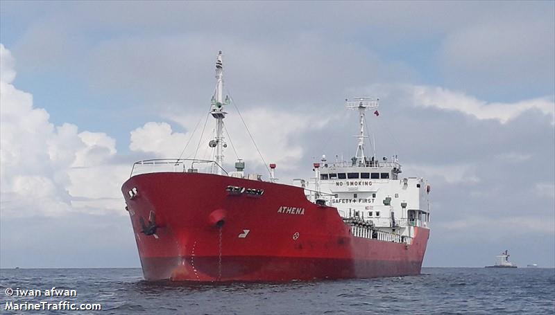 mt athena (Oil Products Tanker) - IMO 9118757, MMSI 525024058, Call Sign POHB under the flag of Indonesia