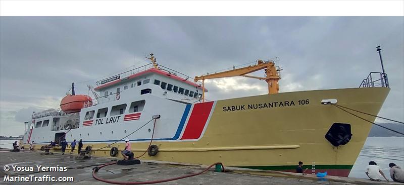 sabuk nusantara 106 (Passenger ship) - IMO , MMSI 525101082, Call Sign YCFA2 under the flag of Indonesia