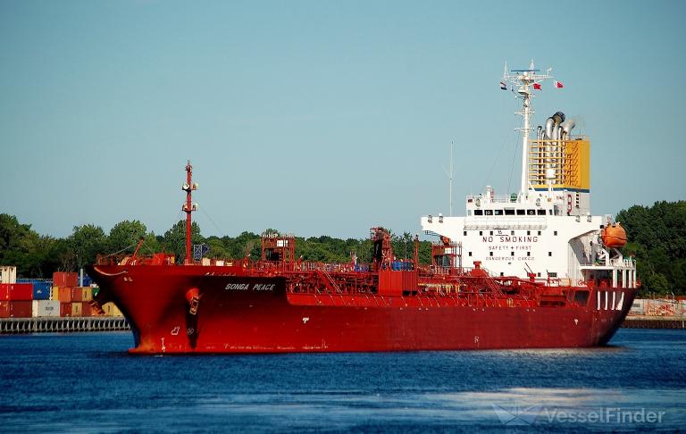 songa peace (Chemical/Oil Products Tanker) - IMO 9409522, MMSI 538005348, Call Sign V7CY5 under the flag of Marshall Islands
