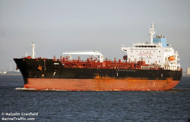 beryl (Chemical/Oil Products Tanker) - IMO 9681168, MMSI 538006177, Call Sign V7KN4 under the flag of Marshall Islands