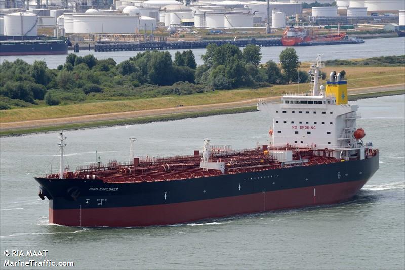 high explorer (Chemical/Oil Products Tanker) - IMO 9788447, MMSI 538007900, Call Sign V7EZ4 under the flag of Marshall Islands