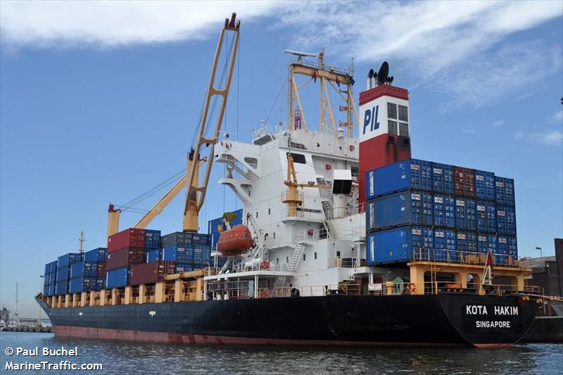 kota hakim (Container Ship) - IMO 9238600, MMSI 564909000, Call Sign 9V8257 under the flag of Singapore