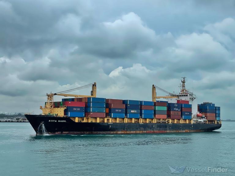 kota nabil (Container Ship) - IMO 9356830, MMSI 565795000, Call Sign 9VFX3 under the flag of Singapore