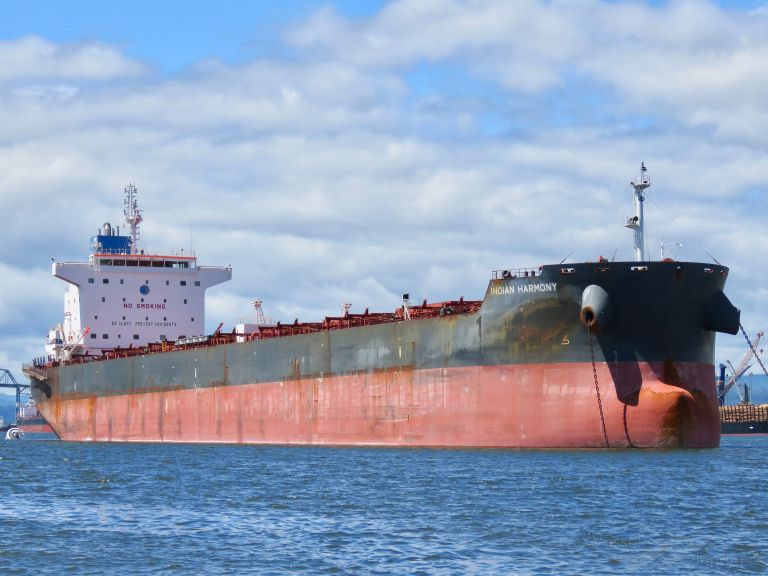 indian harmony (Bulk Carrier) - IMO 9626651, MMSI 636016069, Call Sign D5EG3 under the flag of Liberia