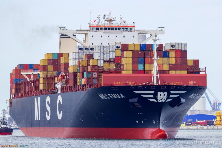 msc emma (Container Ship) - IMO 9463047, MMSI 636018571, Call Sign D5QH6 under the flag of Liberia