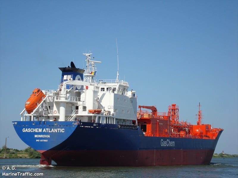 gaschem atlantic (LPG Tanker) - IMO 9371660, MMSI 636091554, Call Sign A8PH9 under the flag of Liberia
