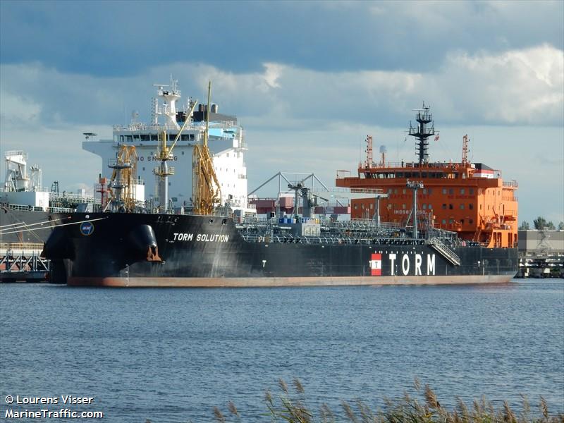 torm solution (Chemical/Oil Products Tanker) - IMO 9836050, MMSI 219214000, Call Sign OXXJ2 under the flag of Denmark