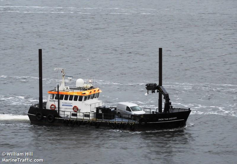 jack the digger (Dredging or UW ops) - IMO , MMSI 244204000, Call Sign PH9198 under the flag of Netherlands