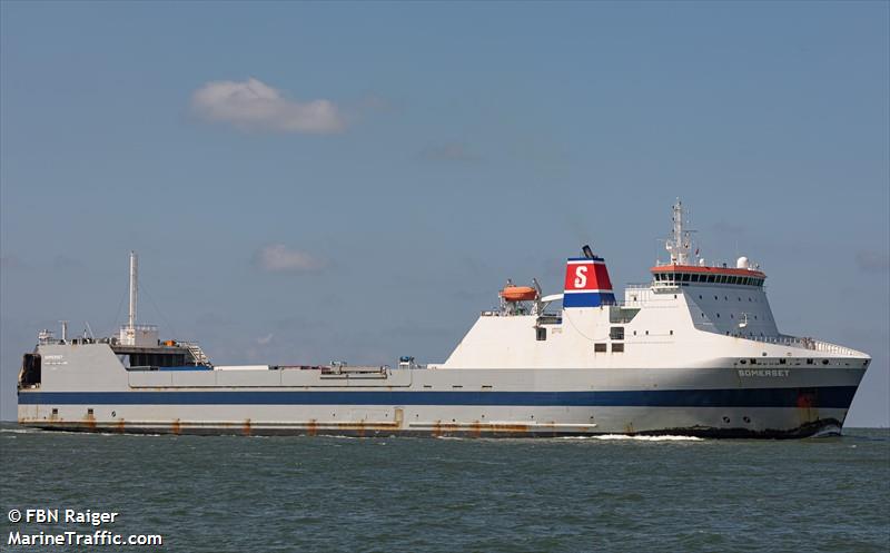 somerset (Ro-Ro Cargo Ship) - IMO 9188221, MMSI 244315000, Call Sign PBCY under the flag of Netherlands