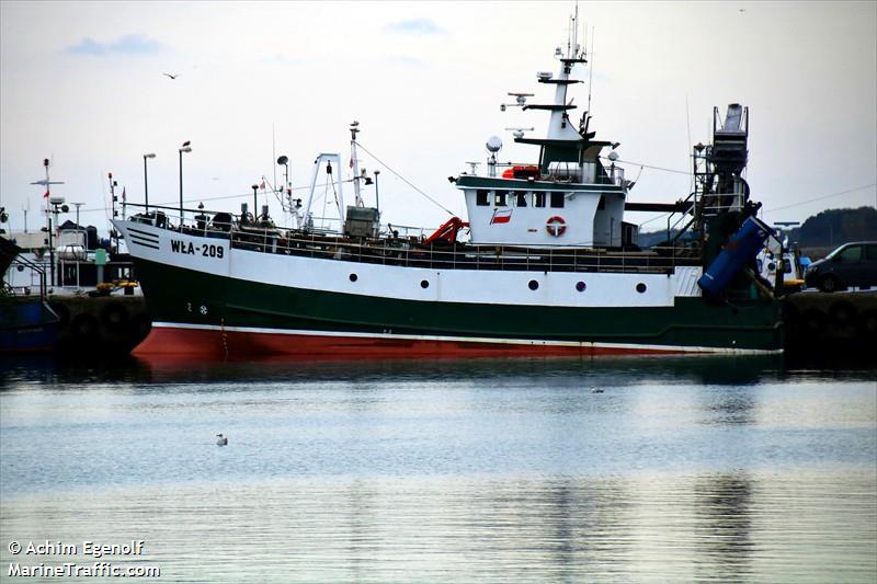 wla-209 blanka (Fishing Vessel) - IMO 7393482, MMSI 261003640, Call Sign SPG2130 under the flag of Poland