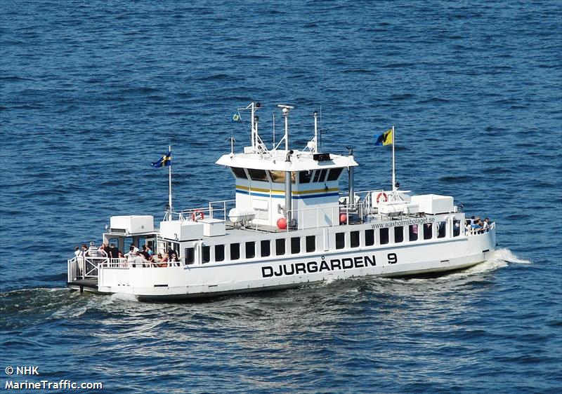 djurgarden 9 (Passenger ship) - IMO , MMSI 265548410, Call Sign SJOH under the flag of Sweden