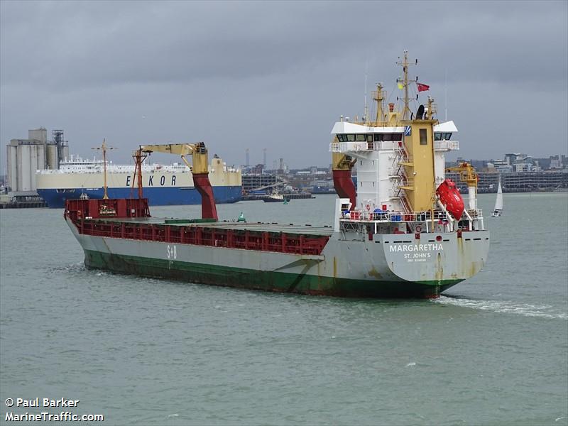 margaretha (General Cargo Ship) - IMO 9240548, MMSI 305931000, Call Sign V2GH4 under the flag of Antigua & Barbuda