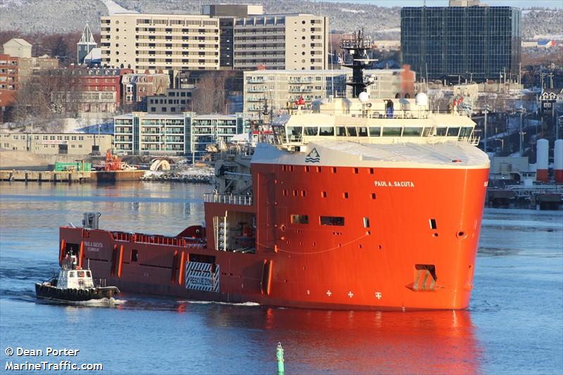 paul a sacuta (Offshore Tug/Supply Ship) - IMO 9750608, MMSI 316008810, Call Sign VAGH under the flag of Canada